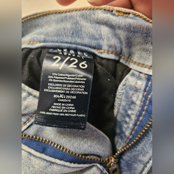 Curve Appeal- Jeans Women's 2 Blue Flare Wide Leg Jeans 72%Cotton . - Picture 9 of 9